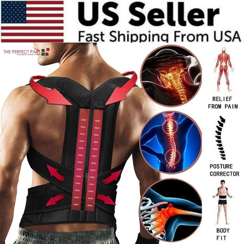 Correcteur de Posture Réglable Ceinture de Maintien Lombaire et Épaules pour