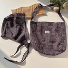 Japanese and Korean Popular Fried Street Hat Bag Two-Piece Set Women's Outdoor Leisure Travel Open Cotton Crosswalk Bag Ethnic 9