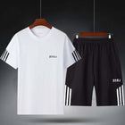 Sports Suit Men's Fitness Sweat Suit Summer Short-Sleeved T-Shirt Loose Quick-Drying Clothing Basketball Training Running Shorts 7