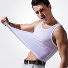 Ice Silk Mesh Vest Men's Summer Hollow Mesh Men's Sweatshirt Fitness Sports Thin Large Size Sleeveless T-shirt Trendy 3
