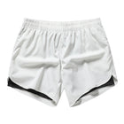 Men's Quick-drying Sports Shorts Fake Two-piece Fitness Triple Pants Marathon Running Pants Invisible Pocket for Mobile Phone 6
