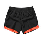 Men's Quick-drying Sports Shorts Fake Two-piece Fitness Triple Pants Marathon Running Pants Invisible Pocket for Mobile Phone 8
