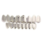 European and American Hot Selling Hiphop Hip-Hop Gold Braces Upper Teeth 8 Lower Teeth 8 Teeth Braces Cross-Border Glossy Braces 10