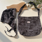 Japanese and Korean Popular Fried Street Hat Bag Two-Piece Set Women's Outdoor Leisure Travel Open Cotton Crosswalk Bag Ethnic 10
