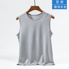 Ice Silk Mesh Vest Men's Summer Hollow Mesh Men's Sweatshirt Fitness Sports Thin Large Size Sleeveless T-shirt Trendy 9