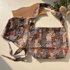 Japanese and Korean Popular Fried Street Hat Bag Two-Piece Set Women's Outdoor Leisure Travel Open Cotton Crosswalk Bag Ethnic 12