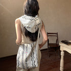 Japanese and Korean Popular Fried Street Hat Bag Two-Piece Set Women's Outdoor Leisure Travel Open Cotton Crosswalk Bag Ethnic 6
