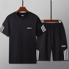 Sports Suit Men's Fitness Sweat Suit Summer Short-Sleeved T-Shirt Loose Quick-Drying Clothing Basketball Training Running Shorts 6