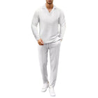 2024 Europe and the United States cross-border Amazon new waffle sports casual long sleeve solid color pants two-piece set 2