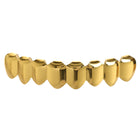 European and American Hot Selling Hiphop Hip-Hop Gold Braces Upper Teeth 8 Lower Teeth 8 Teeth Braces Cross-Border Glossy Braces 12
