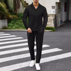 2024 Europe and the United States cross-border Amazon new waffle sports casual long sleeve solid color pants two-piece set 4