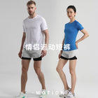 Men's Quick-drying Sports Shorts Fake Two-piece Fitness Triple Pants Marathon Running Pants Invisible Pocket for Mobile Phone 3