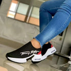 Legere atmungsaktive Keilabsatz-Damen-Sneaker flache Damenschuhe 2