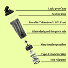 Bouteille shaker électrique, Shaker de protéines rechargeable 5
